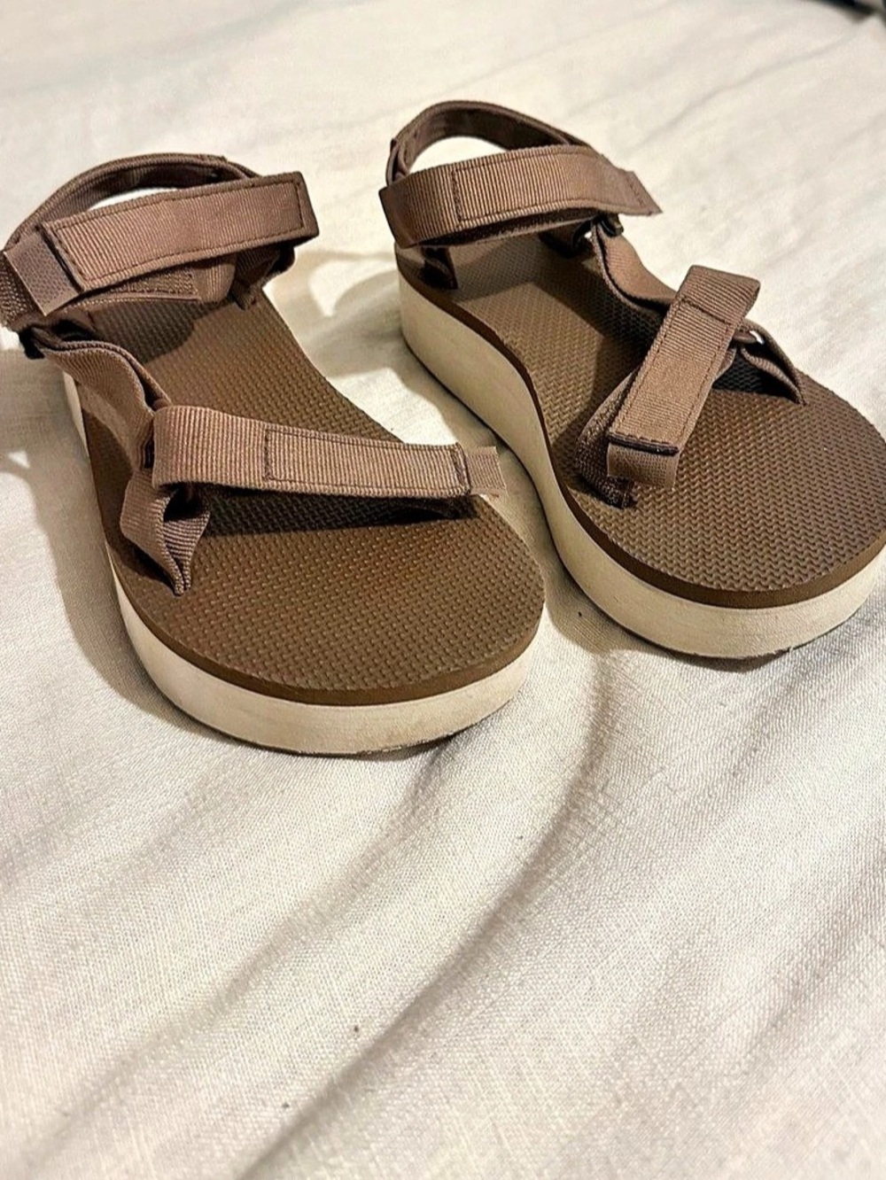 Teva Midform Universal Brown Strappy Platform Sandals